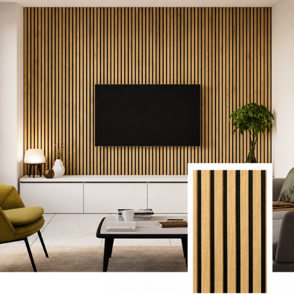 Bellvora Premium Selbstklebende Lamellenwand (2,75x1,10m)
