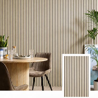 Bellvora Premium Selbstklebende Lamellenwand (2,75x1,10m)